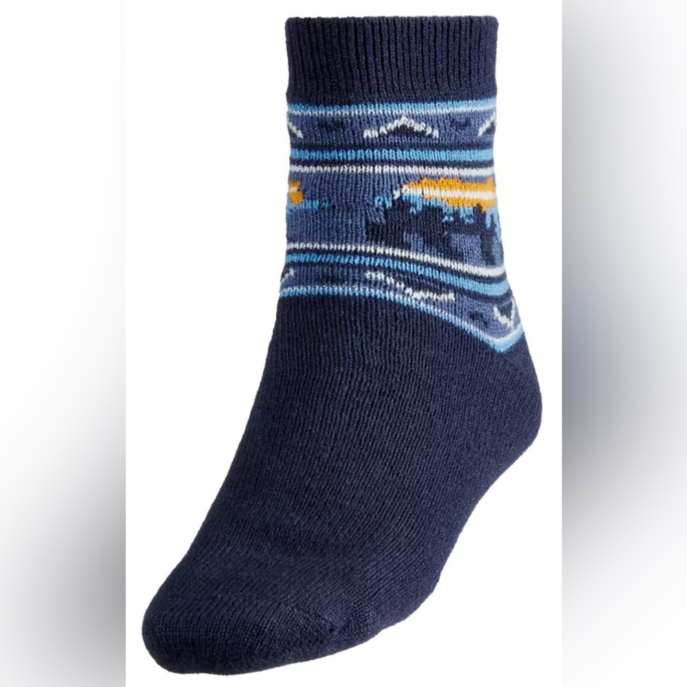 NORTHEAST OUTFITTERS men’s Cozy Cabin Bear Tec Aloe Infused Crew Socks